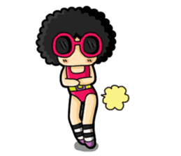 80's Afro Girl sticker #5957988