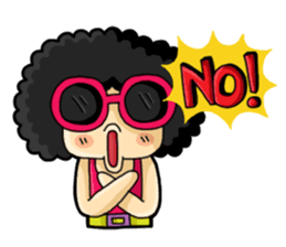 80's Afro Girl sticker #5957989