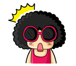 80's Afro Girl sticker #5957990