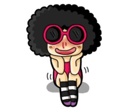 80's Afro Girl sticker #5957991