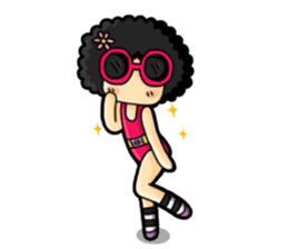 80's Afro Girl sticker #5957994