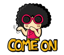 80's Afro Girl sticker #5957998