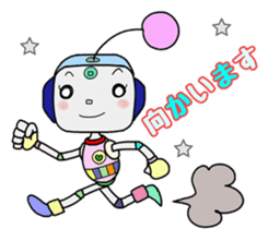 Colorful robot 2 sticker #5959538