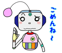 Colorful robot 2 sticker #5959540
