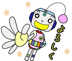 Colorful robot 2 sticker #5959543