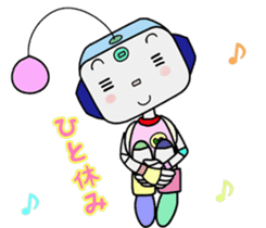 Colorful robot 2 sticker #5959544
