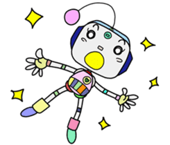 Colorful robot 2 sticker #5959552