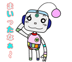 Colorful robot 2 sticker #5959553