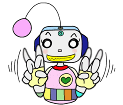Colorful robot 2 sticker #5959555