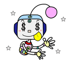 Colorful robot 2 sticker #5959557