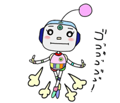 Colorful robot 2 sticker #5959560