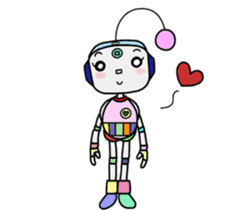 Colorful robot 2 sticker #5959561