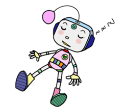 Colorful robot 2 sticker #5959565