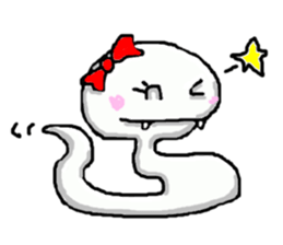 white snake sticker #5961697