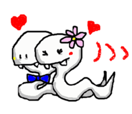 white snake sticker #5961709