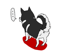 Lonely shy of husky sticker #5962939