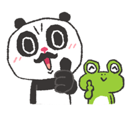 Adventurer Panda Elvis & Frog Olive sticker #5963033