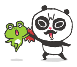 Adventurer Panda Elvis & Frog Olive sticker #5963043