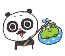 Adventurer Panda Elvis & Frog Olive sticker #5963054