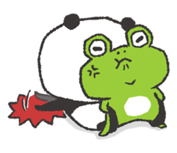 Adventurer Panda Elvis & Frog Olive sticker #5963061