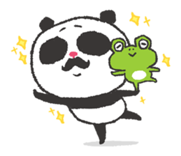 Adventurer Panda Elvis & Frog Olive sticker #5963063