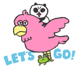 Adventurer Panda Elvis & Frog Olive sticker #5963068