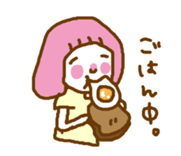 pink  contact kappa hair otometan sticker #5967385