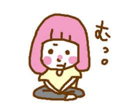 pink  contact kappa hair otometan sticker #5967391