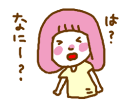 pink  contact kappa hair otometan sticker #5967398