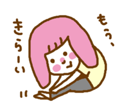 pink  contact kappa hair otometan sticker #5967399