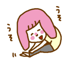 pink  contact kappa hair otometan sticker #5967400