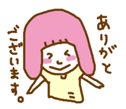 pink  contact kappa hair otometan sticker #5967414