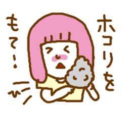 pink  contact kappa hair otometan sticker #5967419