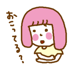 pink  contact kappa hair otometan sticker #5967420