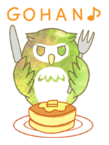 Pretty&colorful owl sticker #5970602