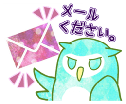 Pretty&colorful owl sticker #5970614