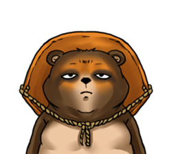 Raccoon dog attracted by ceramic ware sticker #5971851