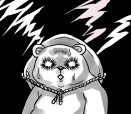 Raccoon dog attracted by ceramic ware sticker #5971855