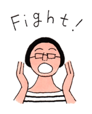 Black cat and girl sticker #5972785