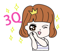 Cute girl & puppy's happy life sticker #5973476