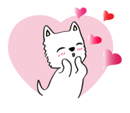 Cute girl & puppy's happy life sticker #5973484