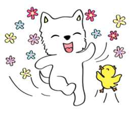 Cute girl & puppy's happy life sticker #5973485