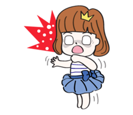 Cute girl & puppy's happy life sticker #5973493