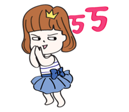 Cute girl & puppy's happy life sticker #5973495