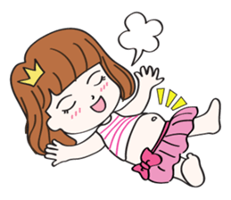 Cute girl & puppy's happy life sticker #5973496