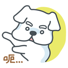 My crazy little white dog RUMI sticker #5973988