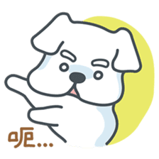 My crazy little white dog RUMI sticker #5973988