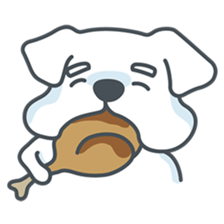 My crazy little white dog RUMI sticker #5973993