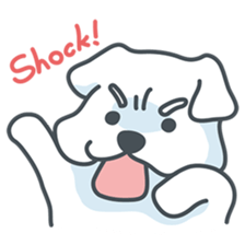 My crazy little white dog RUMI sticker #5973995