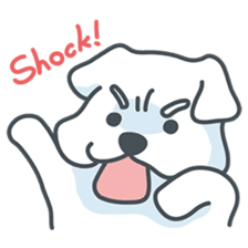 My crazy little white dog RUMI sticker #5973995